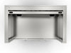 Top-down interior view of Sunstone SAC46CGDC 46" cabinet showing stainless grill cavity and rear access openings for airflow and hookups.
