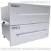 Two professional Sunstone 30-inch warming drawers stacked vertically, both featuring SAP30WDDE Designer Series face panels for a high-end outdoor kitchen setup.