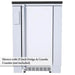 Front view of Sunstone SAC24APC 24-inch fridge appliance cabinet with 15" outdoor refrigerator installed (fridge and countertop not included).