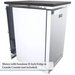 Sunstone SCC4SPEL/SCC4SPER partition panels shown with 21" fridge installed under granite countertop (not included), built-in outdoor kitchen cabinet fit.