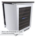Sunstone SCC4SPEL/SCC4SPER partition panels shown with 25" glass-door beverage fridge under granite countertop (not included), outdoor kitchen appliance cabinet configuration.