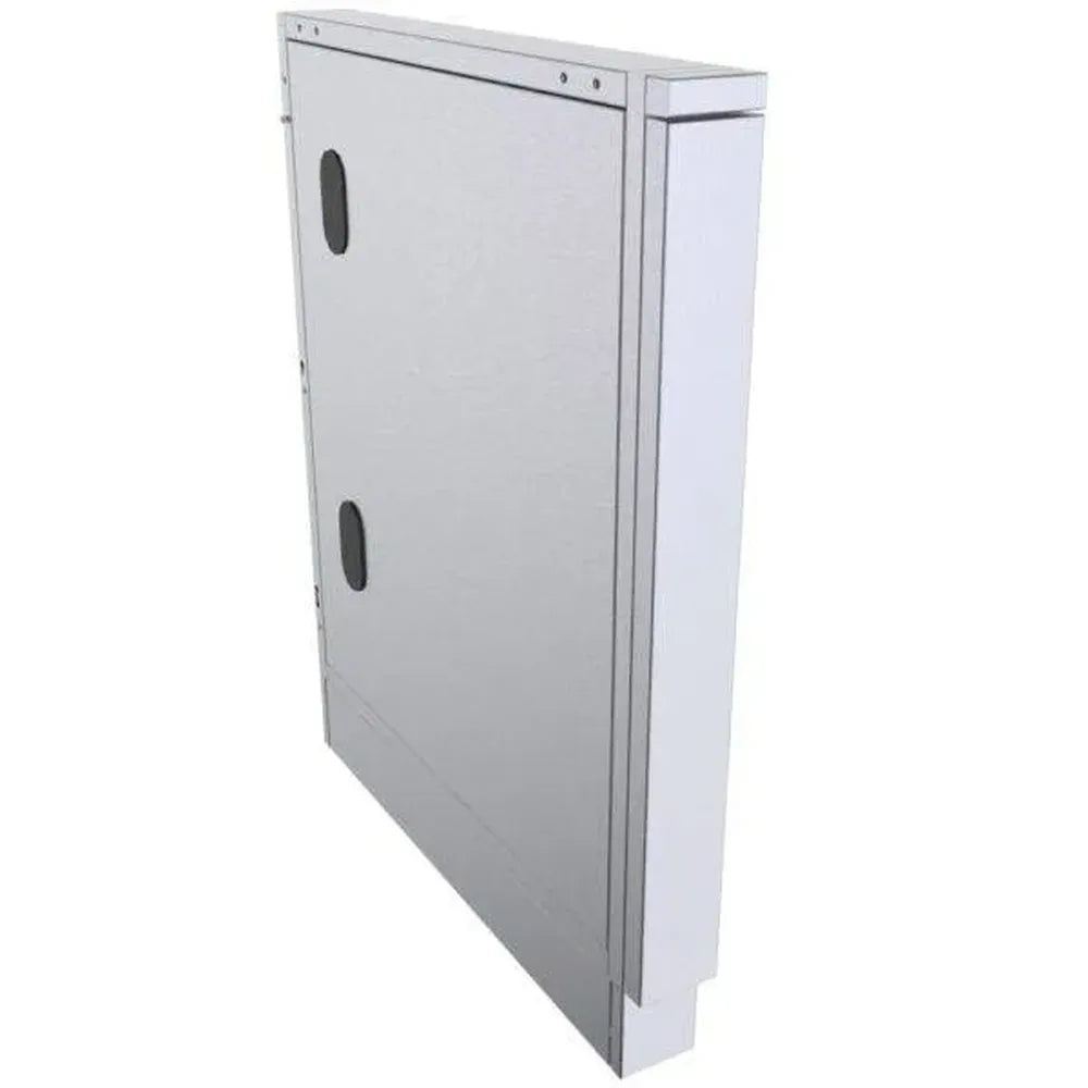 Sunstone SCC3CSP 3-inch appliance spacer cabinet, stainless steel outdoor kitchen filler panel for fridge and grill runs.