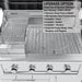 Deep fryer and steamer grill insert (SUNCP-FRYER) upgrade for the Houston outdoor kitchen island featuring a stainless steel basket and cover.