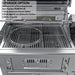 Single rotisserie kit for Sunstone hybrid grill with dual mounting brackets and 26 lb weight capacity for outdoor roasting.