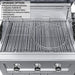 Sunstone SCPBAYOU8.6 Bayou Outdoor Kitchen Island 8'6" grill interior with rotisserie kit upgrade option and stainless cooking grates.