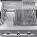 Top-down view of the 3-in-1 charcoal, wood, and smoking tray insert for the Sunstone Brazos grill, allowing for multi-fuel outdoor cooking.