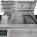 Sunstone Cypress grill with solid steel griddle upgrade insert installed inside stainless cooking chamber and warming rack.
