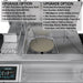 Sunstone Cypress grill showing 15" pizza stone on circular grate and perforated pro-searing grate upgrade options.