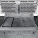 Sunstone Dallas 14 ft Hybrid Grill Island with powder-coated griddle and charcoal smoking tray upgrade inserts