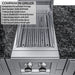 Sunstone Dallas 14 ft Hybrid Grill Island companion pro side griller with hood package and stainless steel cooking grates