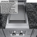 Sunstone Dallas 14 ft Hybrid Grill Island upgrade option with solid steel powder-coated griddle insert for outdoor cooking
