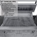 Sunstone Dallas 14 ft Hybrid Grill Island 42-inch charcoal grill with stainless cooking grates and open hood