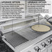 Sunstone Gulf Breeze Island Package with charcoal smoking tray and 15-inch pizza stone grill insert upgrade