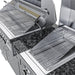 Sunstone Gulf Breeze Island Package close view of main grill and companion side griller with stainless cooking grates