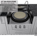 Sunstone 15-inch diameter pizza stone with elevation rack installed over a circular outdoor power burner for baking bread and pizza.