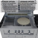 Sunstone grill upgrade options featuring the SUNCP-SEAR perforated pro-sear searing grate and the SUN15STONE 15-inch pizza stone with elevation rack.