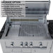Sunstone 3-in-1 charcoal, wood, and smoking tray upgrade shown installed inside a professional gas grill.