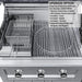Sunstone SCPTXTANGO19 Texas Tango Outdoor Kitchen Island upgrade option—deep fryer & steamer grill insert installed inside stainless grill.