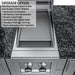 Sunstone SUNCP-GRIDDLE upgrade option featuring heavy-duty solid steel powder-coated griddle surface for outdoor kitchen islands.