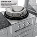 Sunstone outdoor power burner being used for stir-fry wok cooking, showcasing the versatile heat levels of the TexCajun island series.