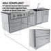 Sunstone Gulf Breeze Island Package ADA compliant outdoor kitchen with accessible cabinet height and kick plate option