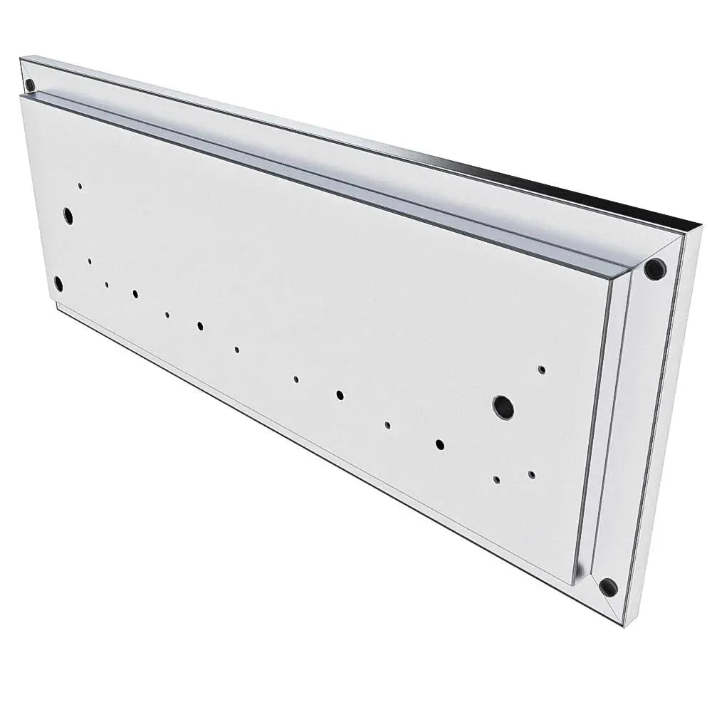 Rear view of the Sunstone SAP30WDDE Designer Face Panel showing the mounting holes and internal construction for installation on a 30-inch warming drawer.