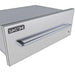 Side angle of the Sunstone Designer Series replacement panel for 30-inch warming drawers, highlighting the flush-mount aesthetic and modern handle design.