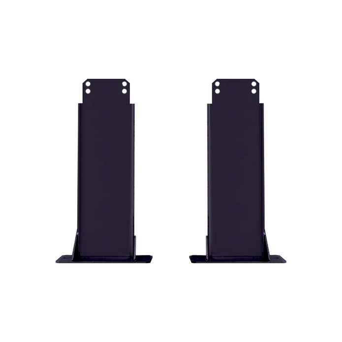 SunStar 560353 fixed ceiling patio heater mount kit with two black mounting brackets and base plates, shown on a white background.