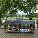Tagwood BBQ04SS Double Santa Maria grill backyard deck setup with twin grilling stations
