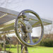 Tagwood BBQ26SS XL Santa Maria grill crank wheel close up for adjustable grate height control