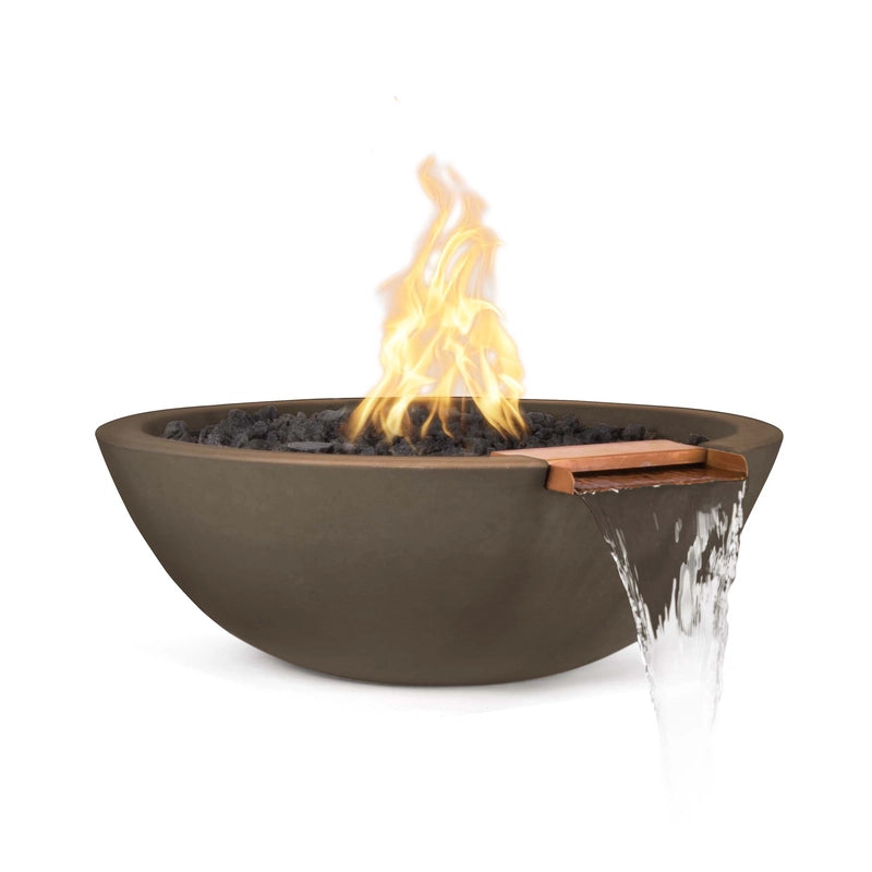 The Outdoor Plus Sedona GFRC Concrete Fire & Water Bowl - Chocolate