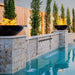 The Outdoor Plus Sedona GFRC Concrete Fire & Water Bowl Pool side