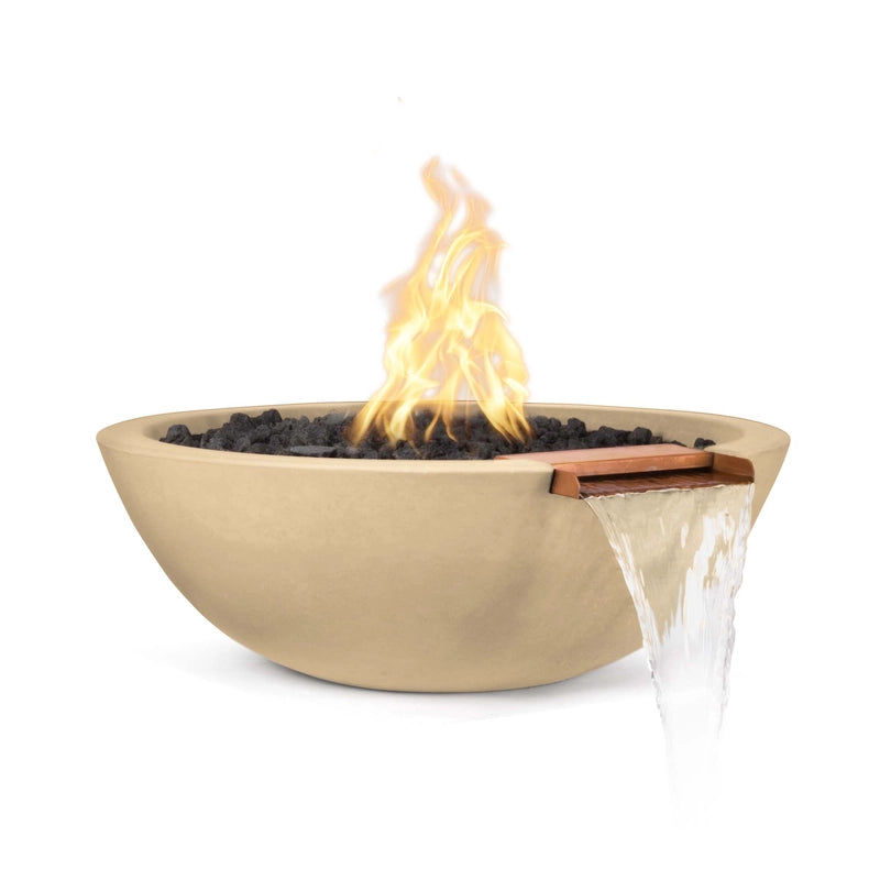 The Outdoor Plus Sedona GFRC Concrete Fire & Water Bowl - Vanilla