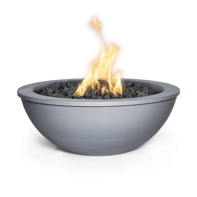 The Outdoor Plus Sedona Metal Powder Coat Fire Bowl - Smooth Gray Finish