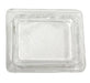 Sunstone P-Lightcover tempered glass grill light cover, clear rectangular lens replacement with raised border, shown on white background.
