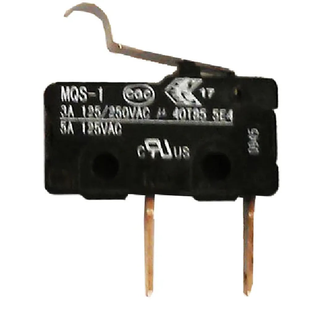 Sunstone P-Electrode auto-ignition valve electrode replacement switch, black microswitch with metal lever and two terminals, close-up on white background.