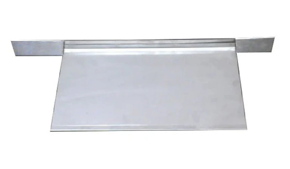 Sunstone P-Divider 304 stainless steel flame divider panel for grill, flat heat shield with mounting tabs, shown on white background.