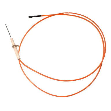 Sunstone Ruby R-GIMwire-IR impulse igniter wire for IR back burner, orange ignition cable with ceramic electrode probe and black connector, grill replacement part.