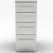 Front view of the Sunstone 12-inch 4-drawer storage cabinet featuring professional-grade stainless steel finish and sleek bar handles.