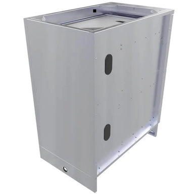 Sunstone SBC18DPIC stainless steel outdoor drawer cabinet frame with utility access openings for grill island installation