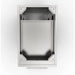 Top-down view of the Sunstone SBC18STD 18-inch outdoor cabinet interior showing the sturdy frame structure and corner mounting plates for countertop installation.