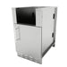 Angled view of Sunstone SAC20CSDR 20" stainless appliance cabinet with right-hinged door, vented base, and open top cutout for outdoor kitchen install.