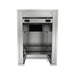 Front interior view of Sunstone SAC20CSDR 20" stainless appliance cabinet showing open cavity for built-in outdoor kitchen appliance installation.