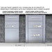 Side-by-side comparison of an outdoor cabinet with and without Sunstone SCC3ENDSPL corner guards, highlighting the "self-rimming" finished edge that hides jagged stone cuts.