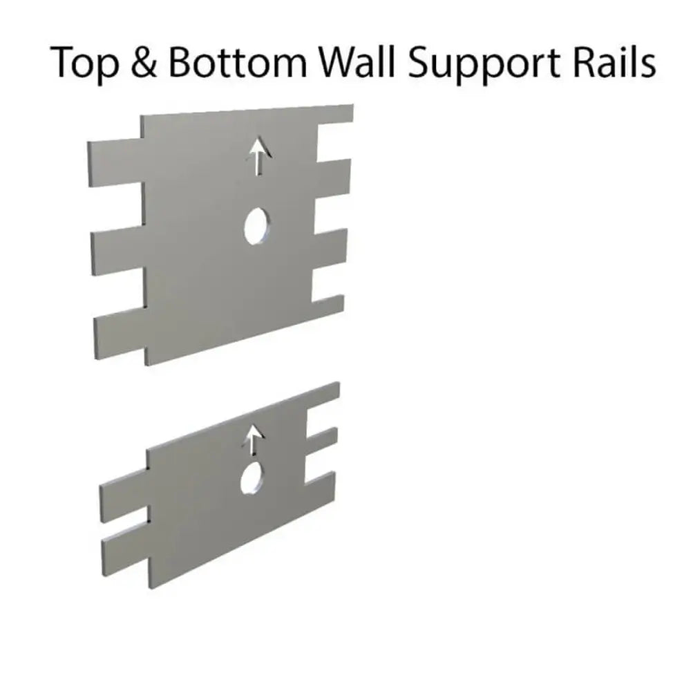 Mounting brackets and support rails for the Sunstone SWC3SPF 3-inch spacer panel installation.