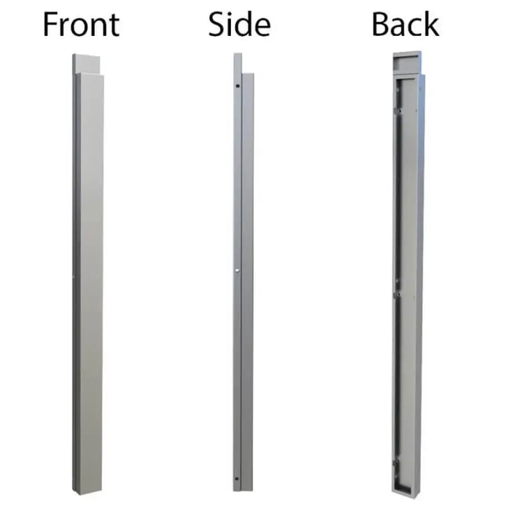 Profile view of Sunstone SWC3SPF 3-inch wall spacer showing the slim-line mounting design for full-height cabinets.