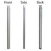 Profile view of Sunstone SWC3SPF 3-inch wall spacer showing the slim-line mounting design for full-height cabinets.