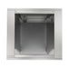 Top view into Sunstone SAC30APC 30" fridge appliance cabinet, showing stainless interior cavity for 21" outdoor refrigerator fit.