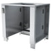 Sunstone SAC34APC 34" fridge appliance cabinet (fits 25" fridge), stainless interior housing with utility access for outdoor kitchen installation.