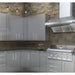 Sunstone SWC42EP 42-inch stainless steel end panel installed on a wall cabinet for a finished outdoor kitchen look.